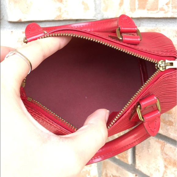 Louis Vuitton Mini Speedy Red Epi Special Order - Picture 7 of 8